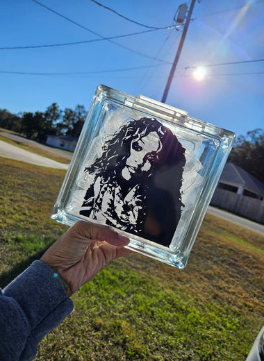 Personalized Glass Block Decor