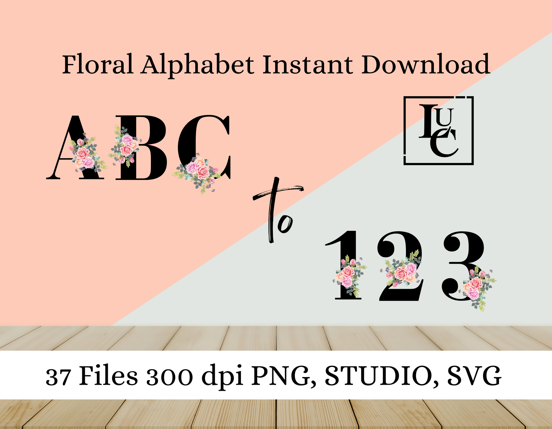 Free 37 Floral Alphabet PNG Bundle