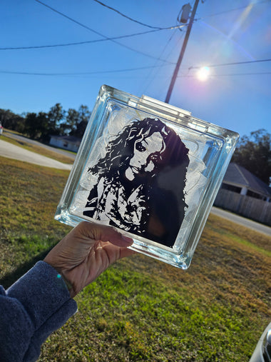 Personalized Glass Block Decor