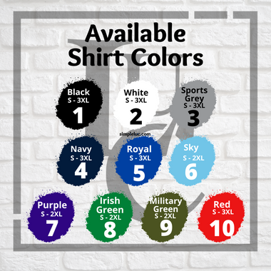 Simple Luc Available Shirt Colors