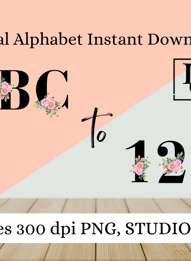 FREE Floral Alphabet Letters n Numbers